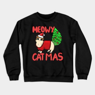 Funny Meowy Catmas Crewneck Sweatshirt